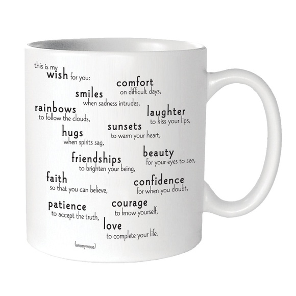 Quotable Mugs - This is my wish for you - Anonymous White and Black Mug Cup - Picture 1 of 5